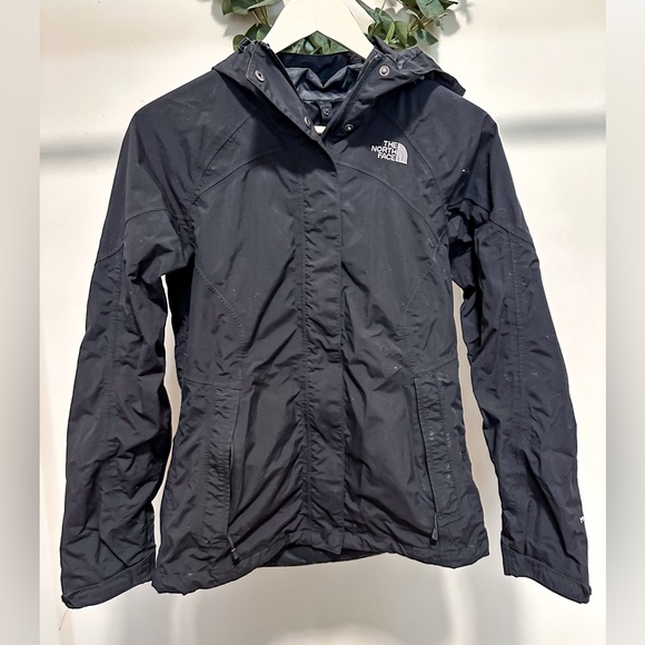 The North Face Jackets & Blazers - The North Face Women’s Black Rain Utility Zip Up Jacket with hoodie size XS